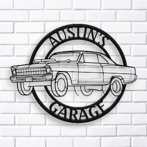 1967 Chevy II Metal Sign: Personalized Chevelle Art, Classic Car Decor ...