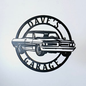 1962 Pontiac Grand Prix Super Duty Metal Garage Sign