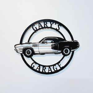 1971 Plymouth Cuda Metal Sign: Garage Wall Art