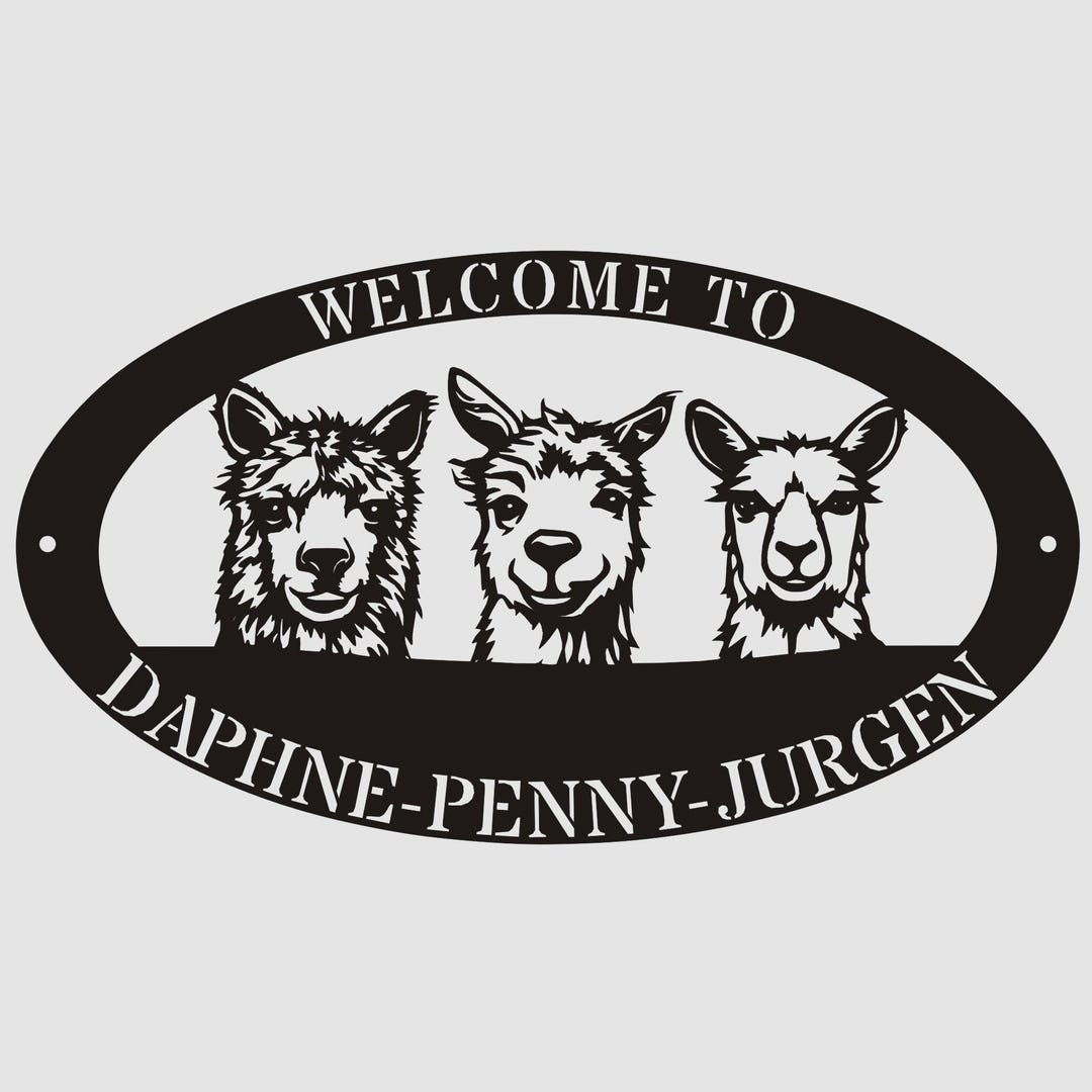 Personalized Metal Farm Sign: Alpaca Sign - Etsy