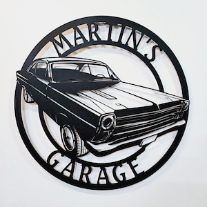 1966 Ford Fairlane GT Metal Sign, Ford accessories, Ford Garage, Ford gifts, Fairlane GT art, Ford Vintage Car, Personalized Fairlane Sign