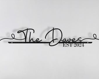 Custom Family Name Metal Sign: Personalized House Entry Decor