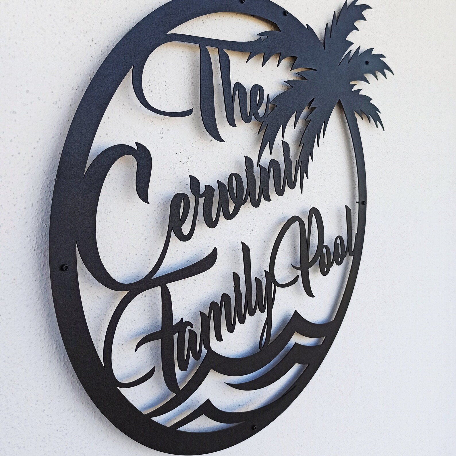 Personalized Family Pool Sign Pool Palm Tree Sign Tree House - Etsy