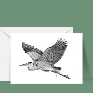 Carte postale "Héron"