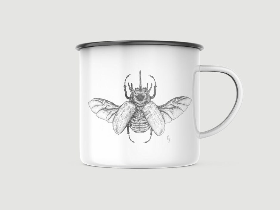 Mug Émaillé Scarabée