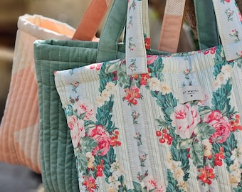 Sac en tissu Fleur / Tote bag matelassé