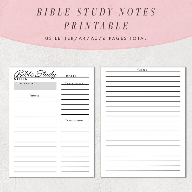 Bible Study Notes Template Printable Bible Study Journal Pages Bible Study Notes Template Printable Bible Study Journal Pages