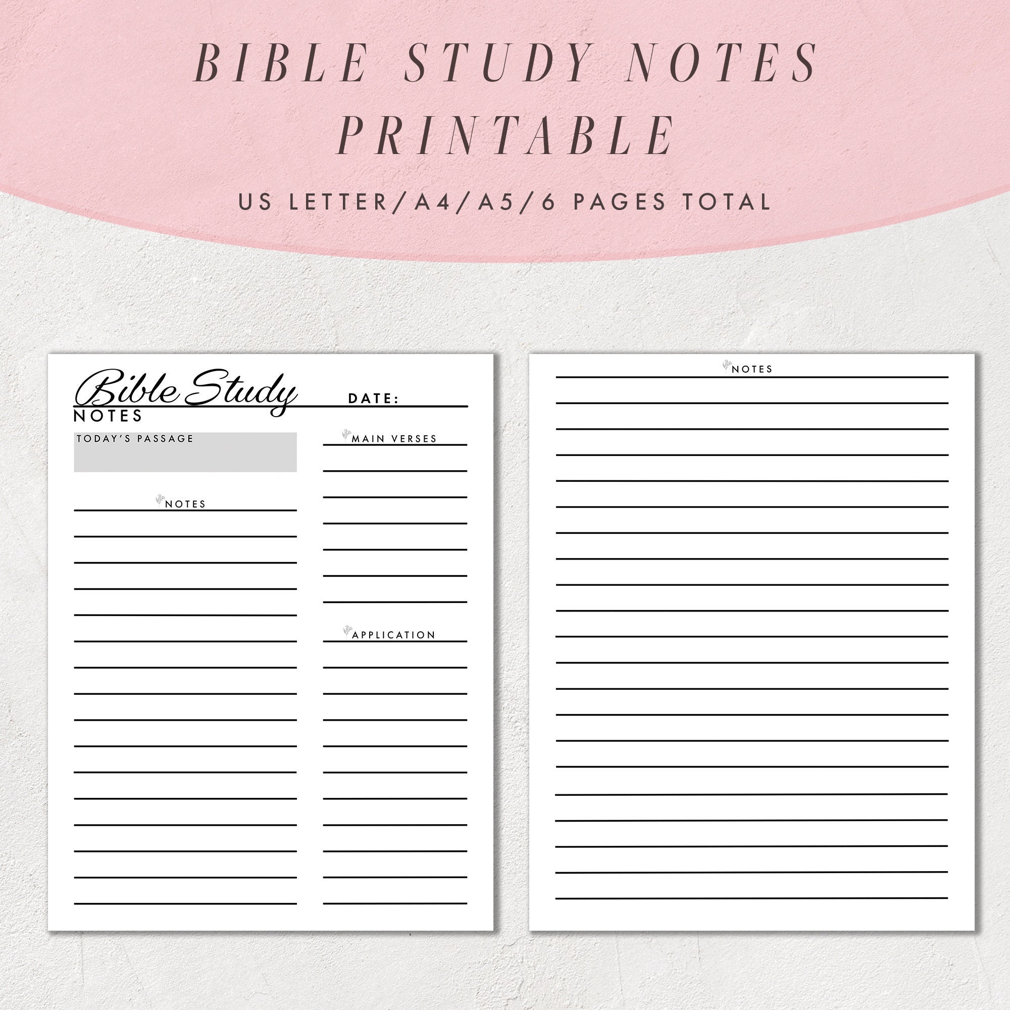 Printable Bible Study Journal Template - prntbl.concejomunicipaldechinu ...