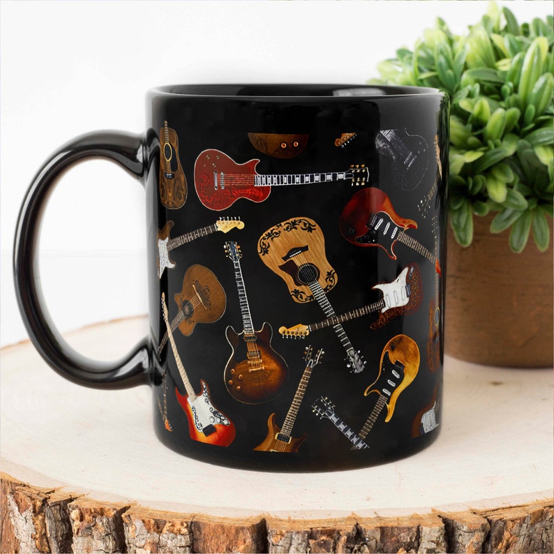 Vintage Guitar Mug Guitar Gifts Guitar Mug Guitar Gift For Etsy