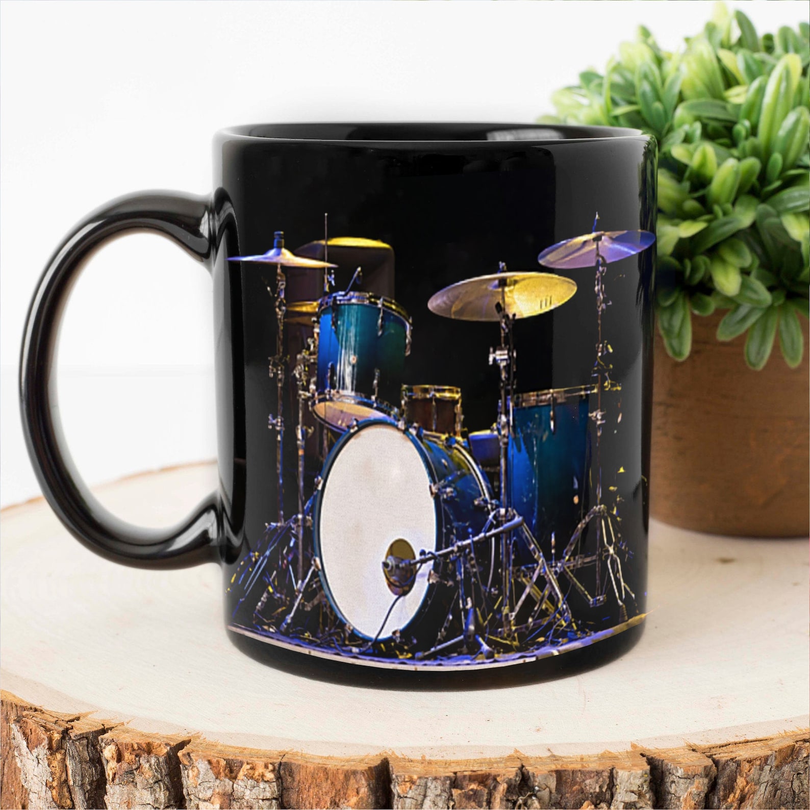 Blue Drum Set Mugs Drummer Gifts for Men Drummer Cup Etsy