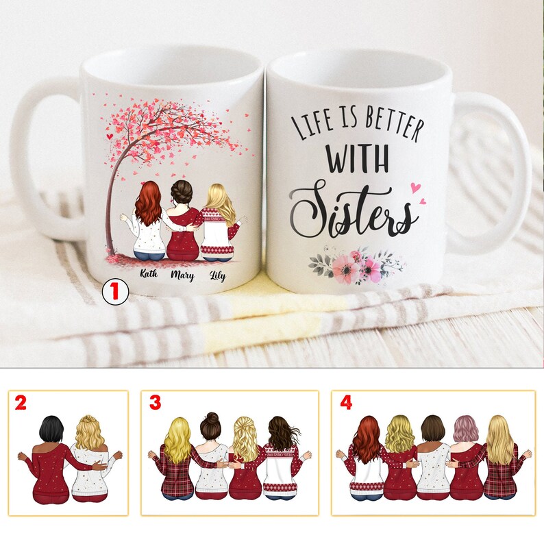Life Is Better With Sisters Mug Bestfriend Mug Bestie Gift Etsy