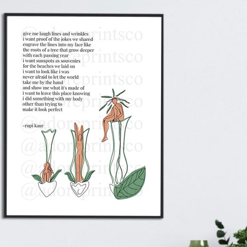 Give Me Laugh Lines Rupi Kaur - Etsy