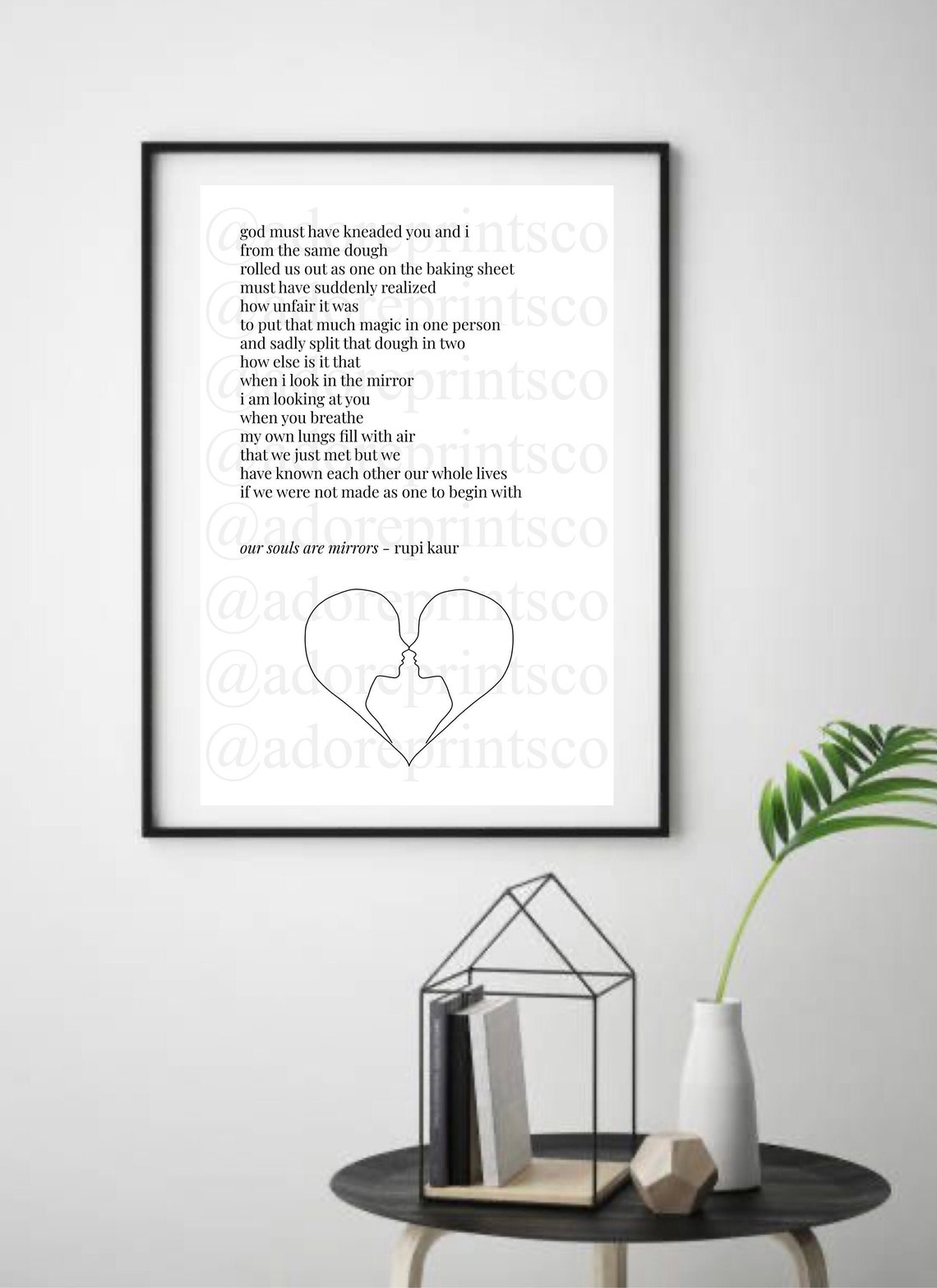 Our Souls Are Mirrors Rupi Kaur Etsy