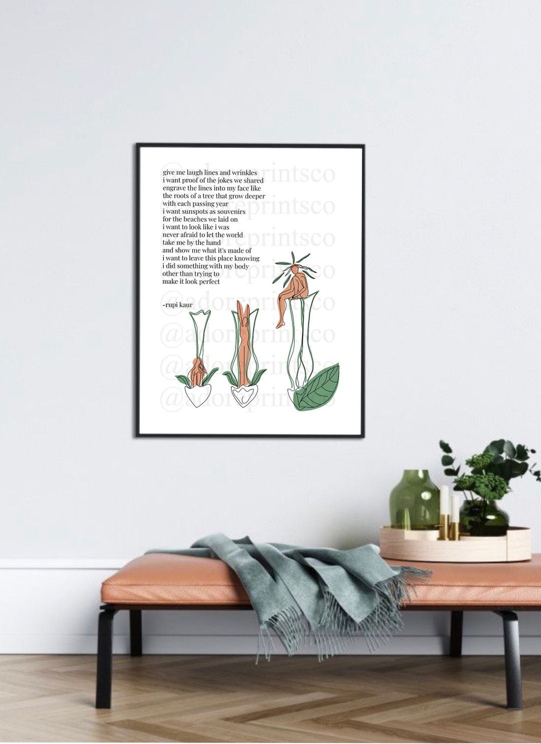 Give Me Laugh Lines and Wrinkles tapestry Version Rupi Kaur - Etsy