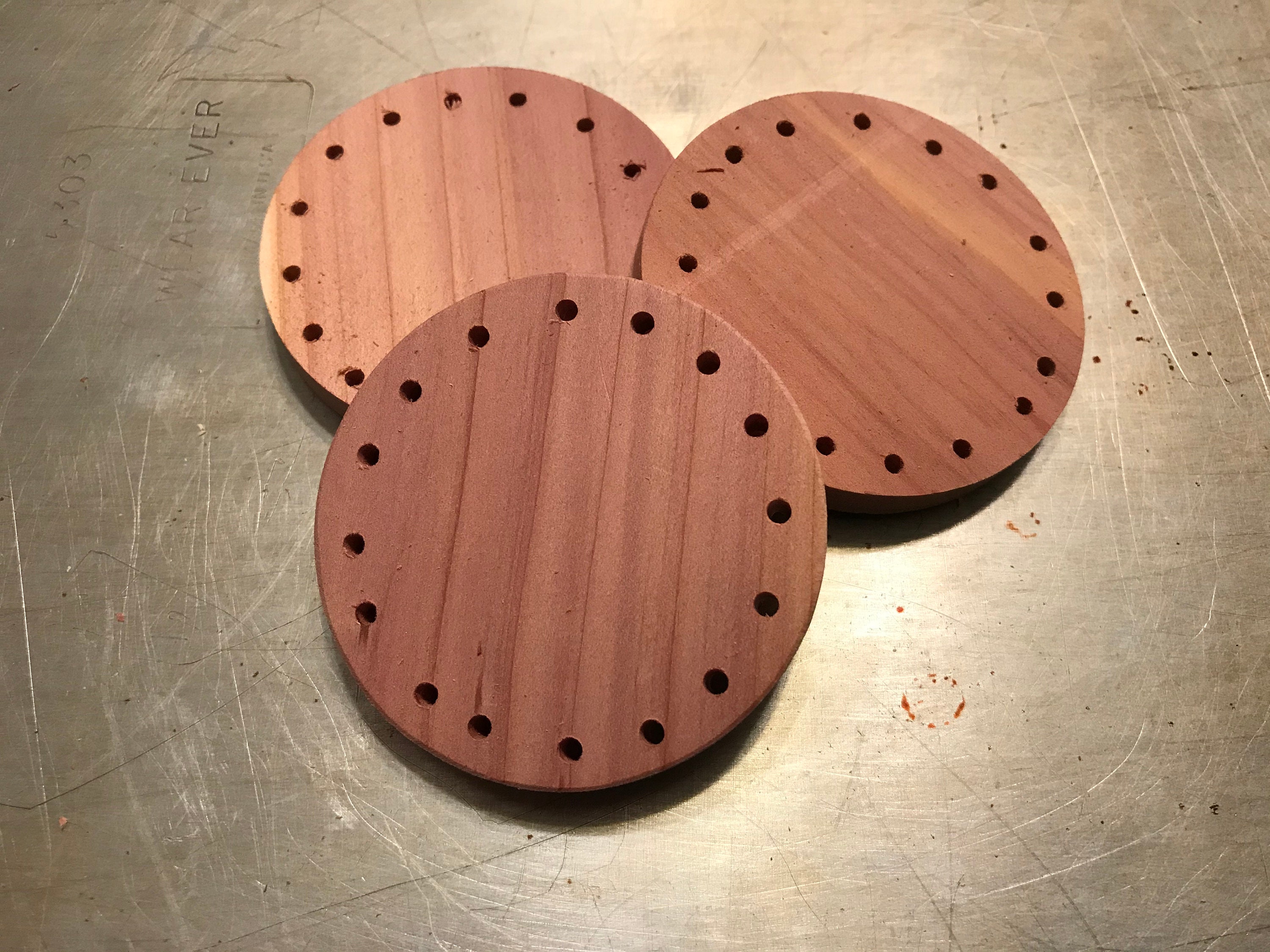Solid Cedar Pine Needle Basket Bases Predrilled 4 Different Etsy