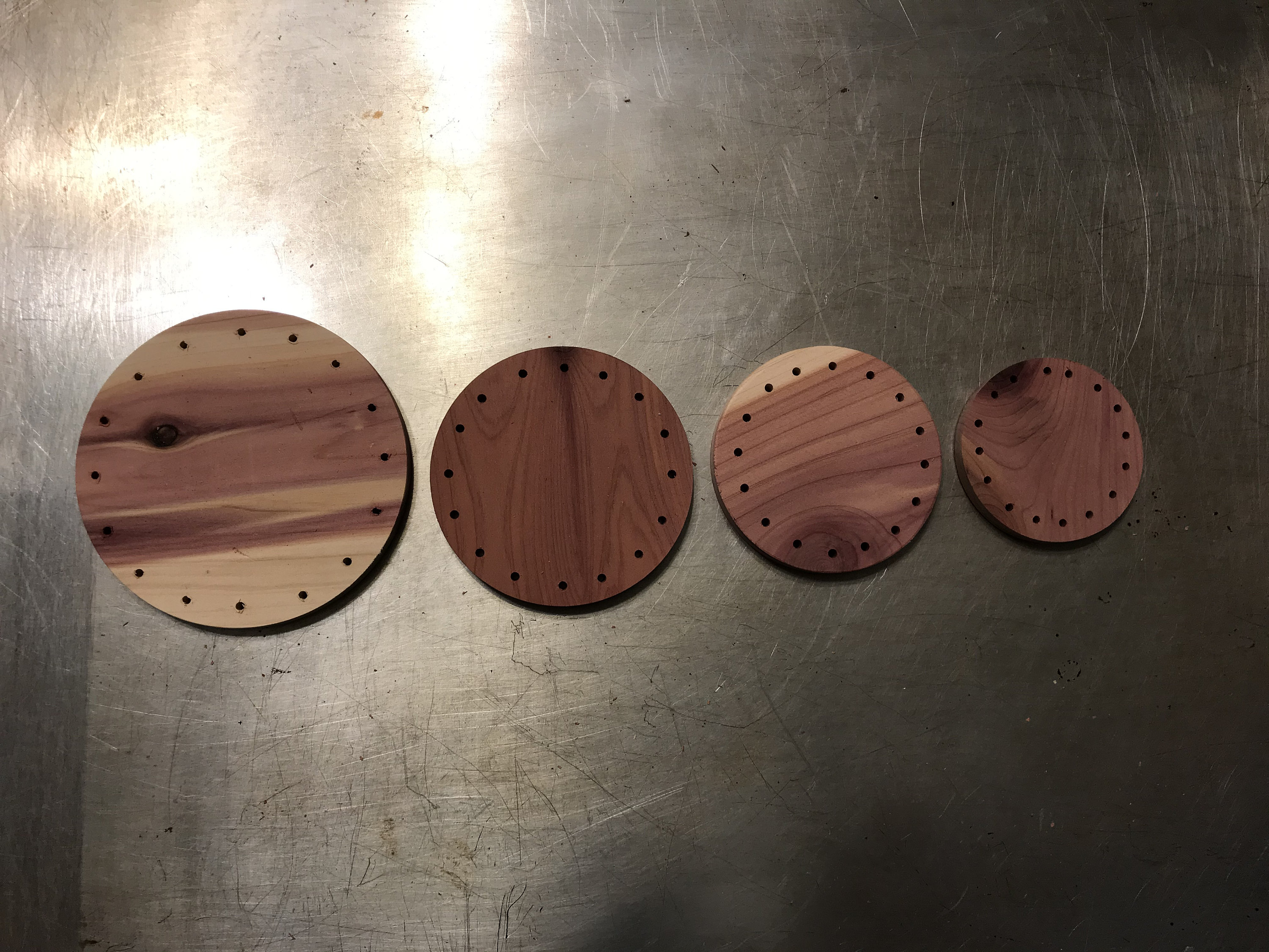 Solid Cedar Pine Needle Basket Bases Predrilled 4 Different Etsy