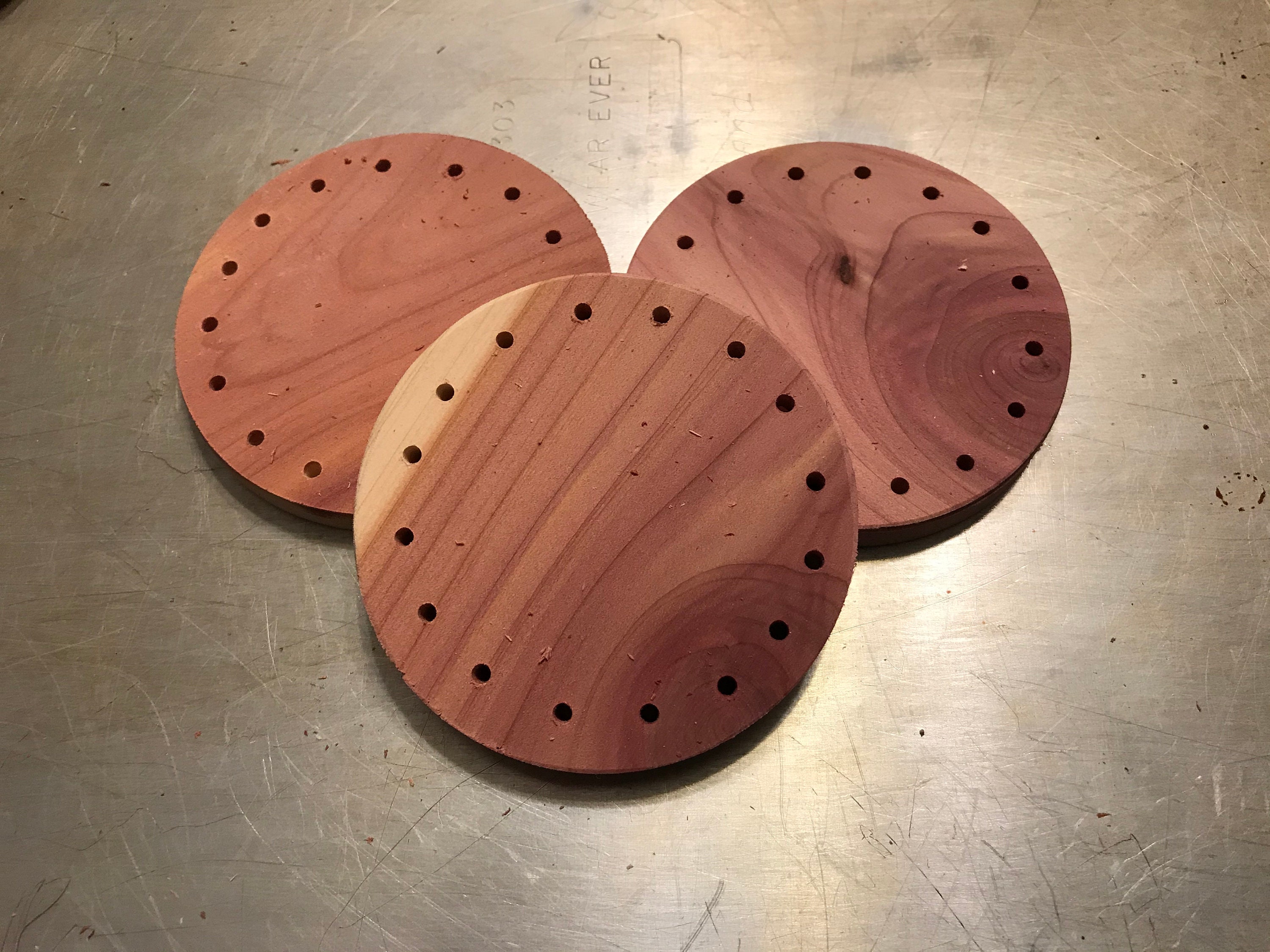 Solid Cedar Pine Needle Basket Bases Predrilled 4 Different Etsy