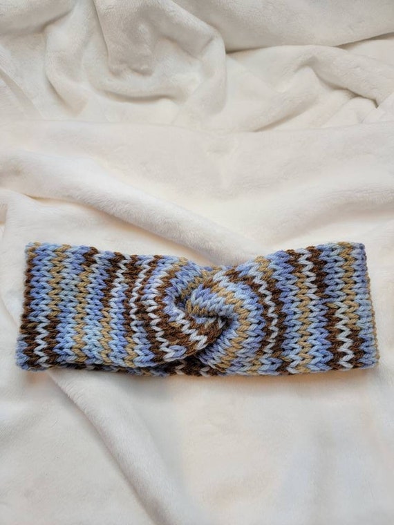 Handmade Knitted Twisted Headband - Etsy display picture 3