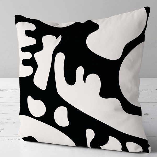 Black and White Abstract Pillows - Etsy