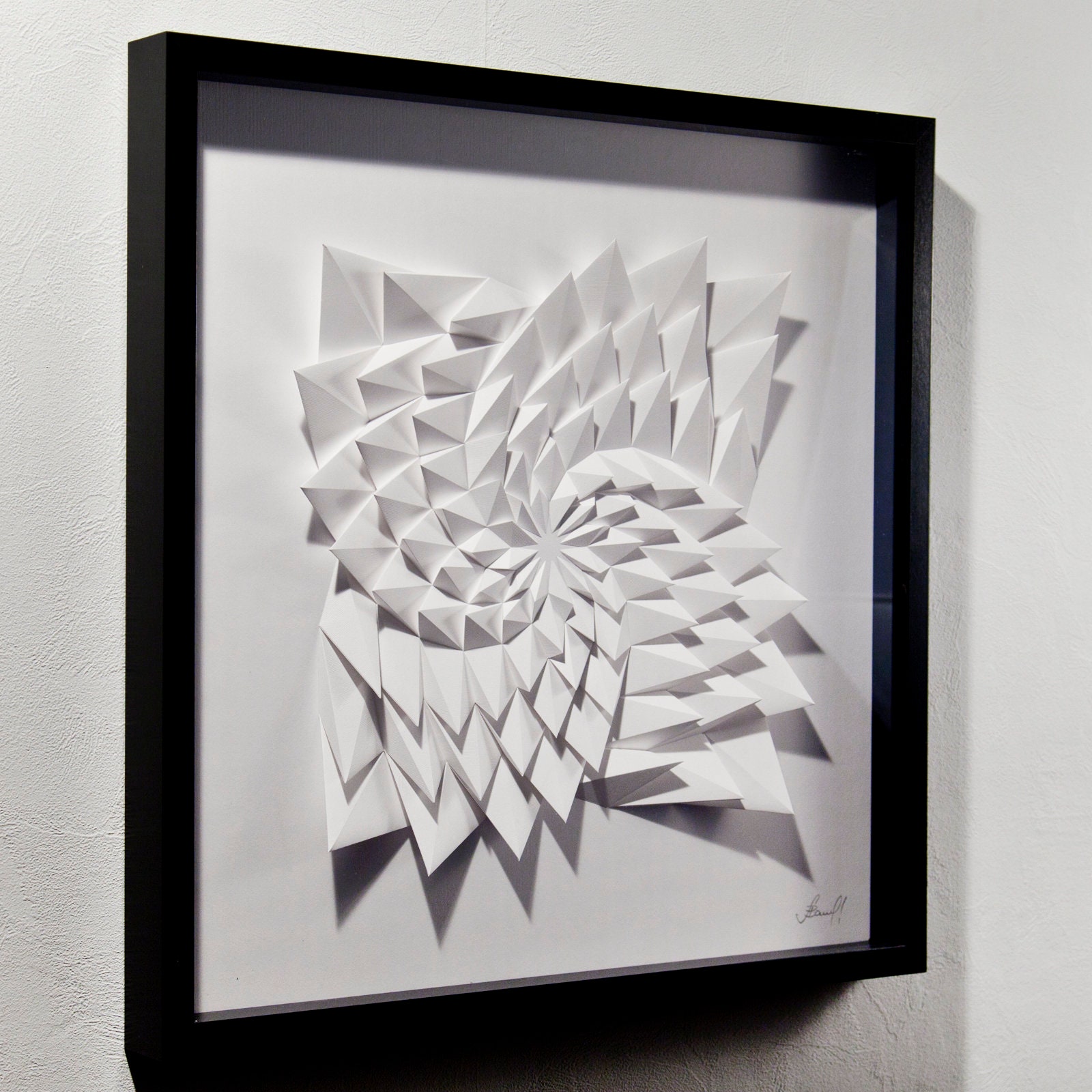 Paper Sculpture 'At The Gulp' Abstract Wall Panel Etsy