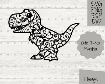 Download Dinosaur Mandala Svg Etsy