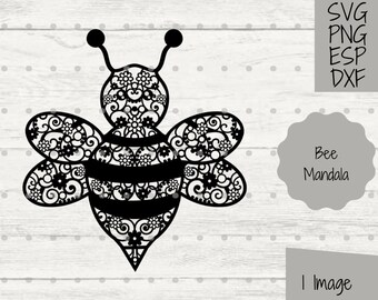 Download Mandala Bee Svg Etsy