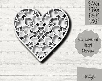 Download Mandala Heart Svg Etsy