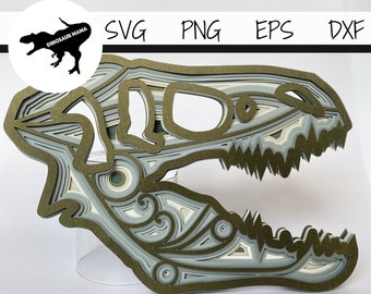 Download 3d Dinosaur Cut File Etsy