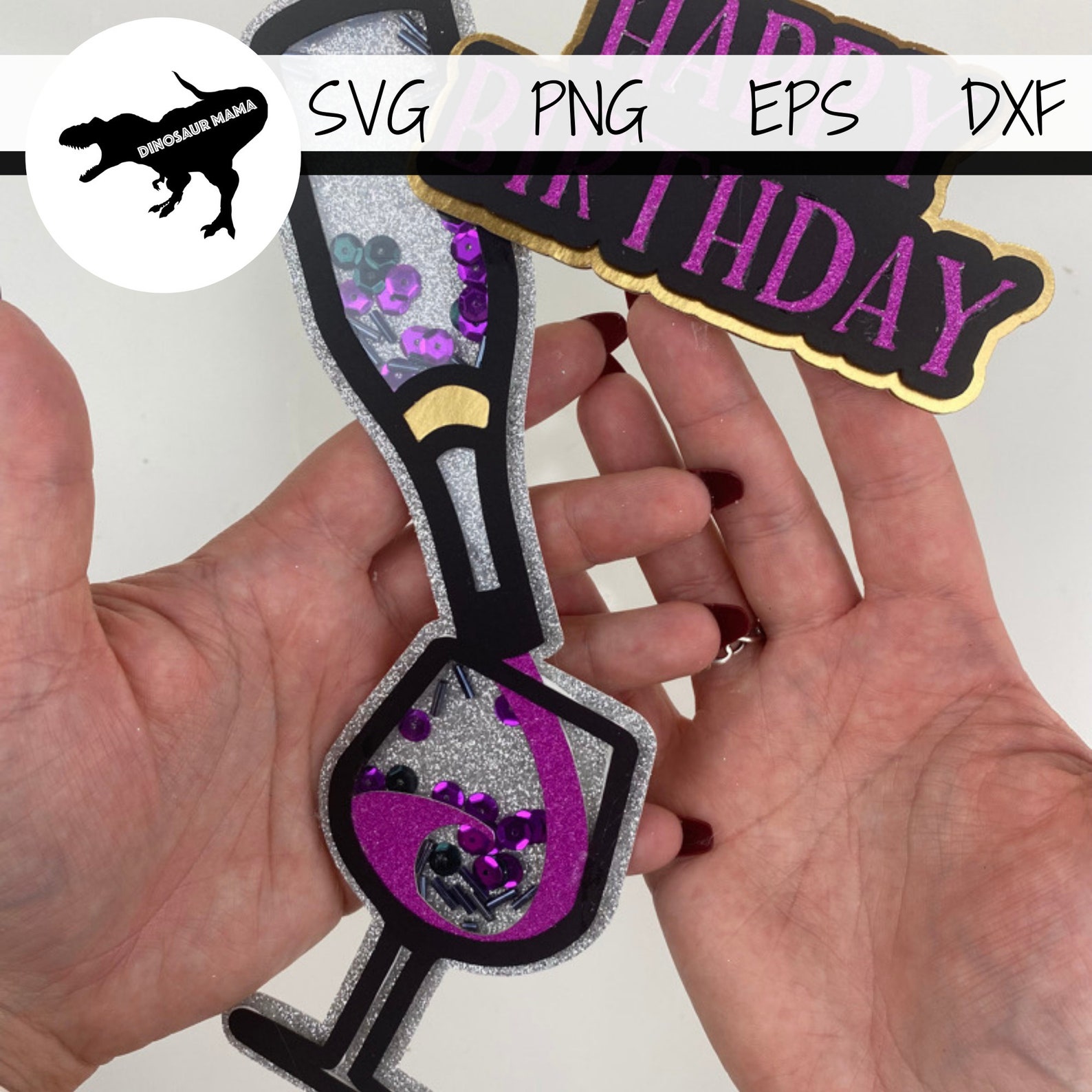Wine Bottle SVG File for Cricut and Silhouette. Shaker Paper - Etsy
