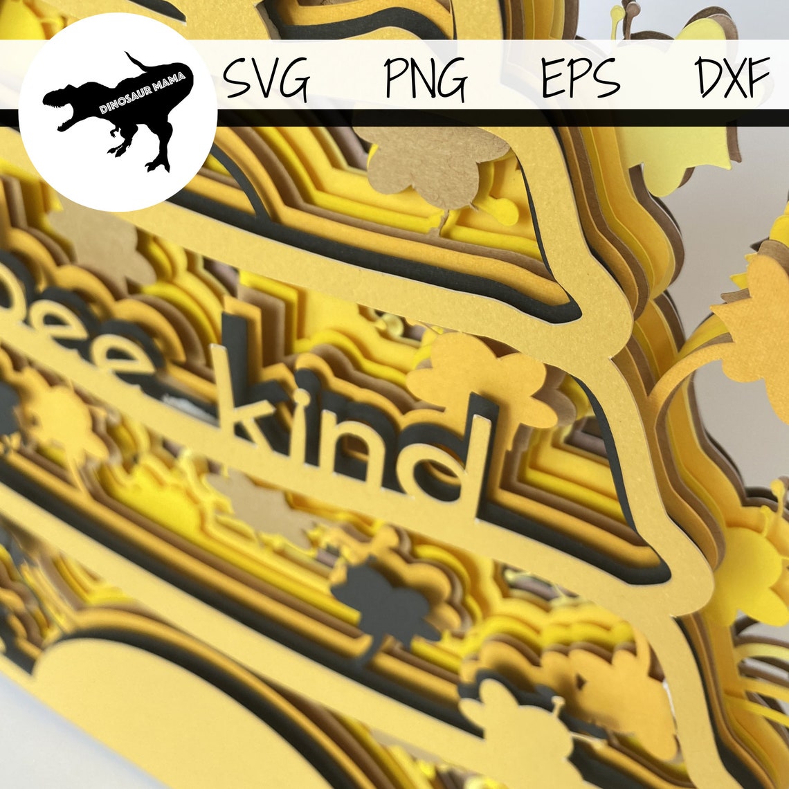 Download Bee Kind 3D Mandala SVG File Cricut e Silhouette. Progetto ...