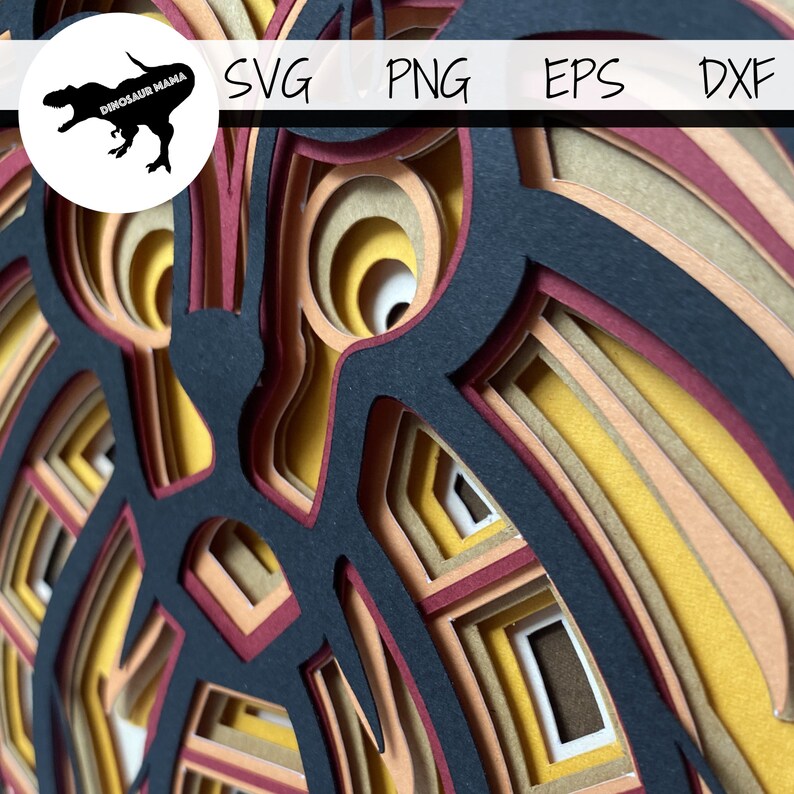 Download Clip Art Lion 3d Mandala Svg File Cricut Silhouette African Animal Clipart Wild Lion Head Svg Png Craft Image Layered Paper Cutting Craft Project Art Collectibles