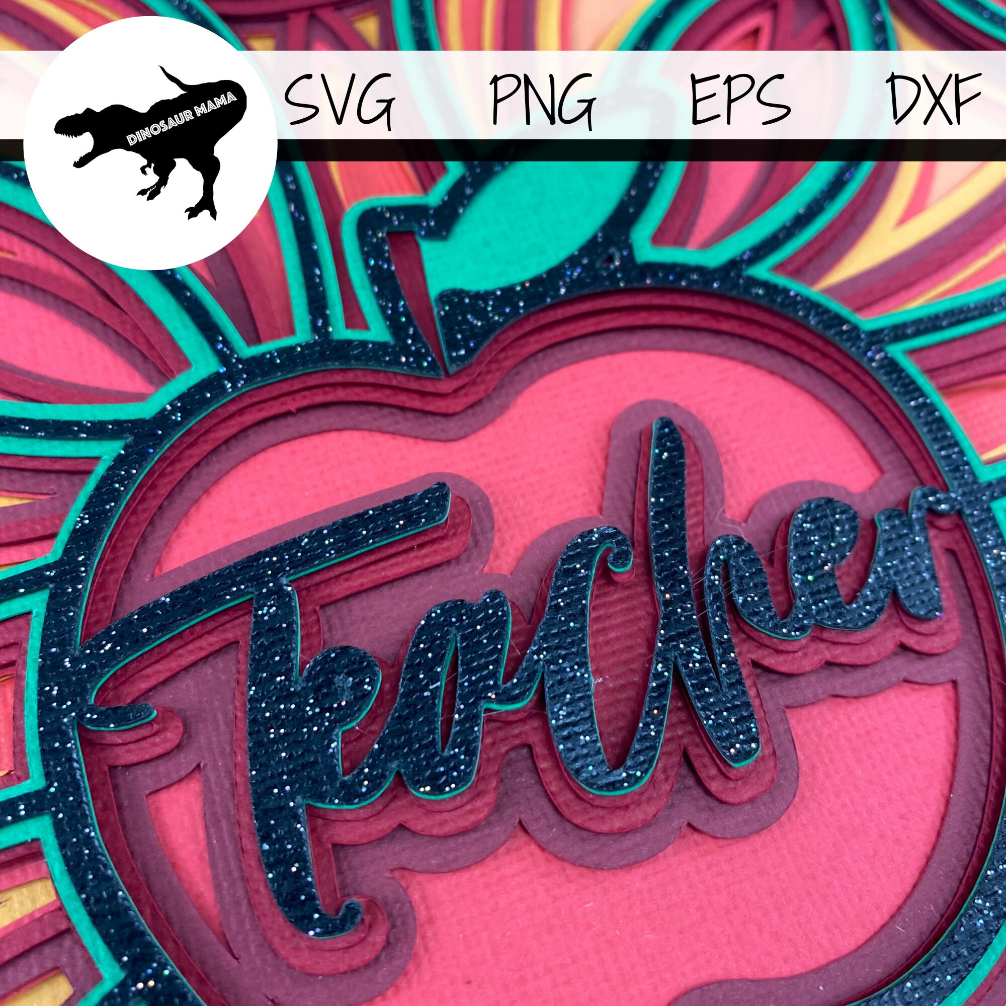 Teacher Mandala SVG File for Cricut and Silhouette. Paper | Etsy