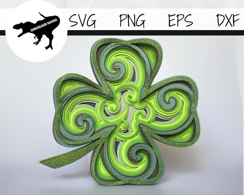 Download Clip Art Art Collectibles Paper Cutting Craft Project Shamrock 3d Mandala Svg Layered File Cricut And Silhouette Four Leaf Clover Clipart St Patricks Day Craft Png
