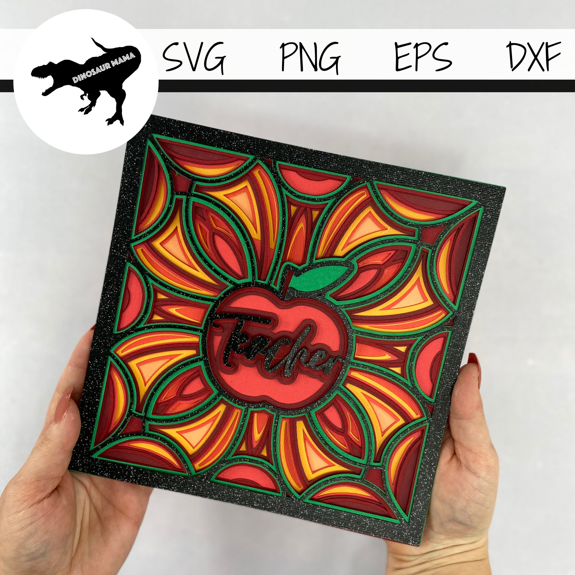 Teacher Mandala SVG File for Cricut and Silhouette. Paper | Etsy