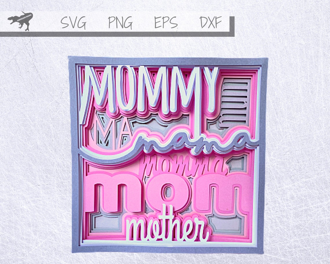 Mama Names 3D Mandala SVG Layered File Cricut and Silhouette.  Etsy