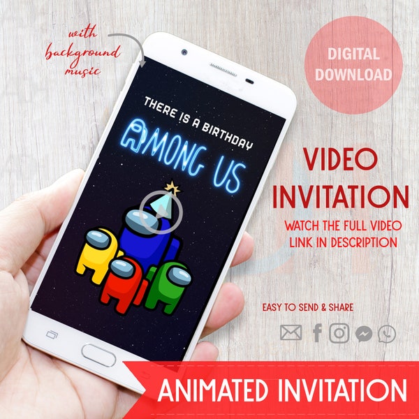 Video Invitation | Animated Invitation |  Birthday Video Invitation | Digital Invitation