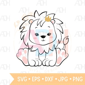 Baby Lion SVG | Cute Lion SVG | Cute baby lion cut file