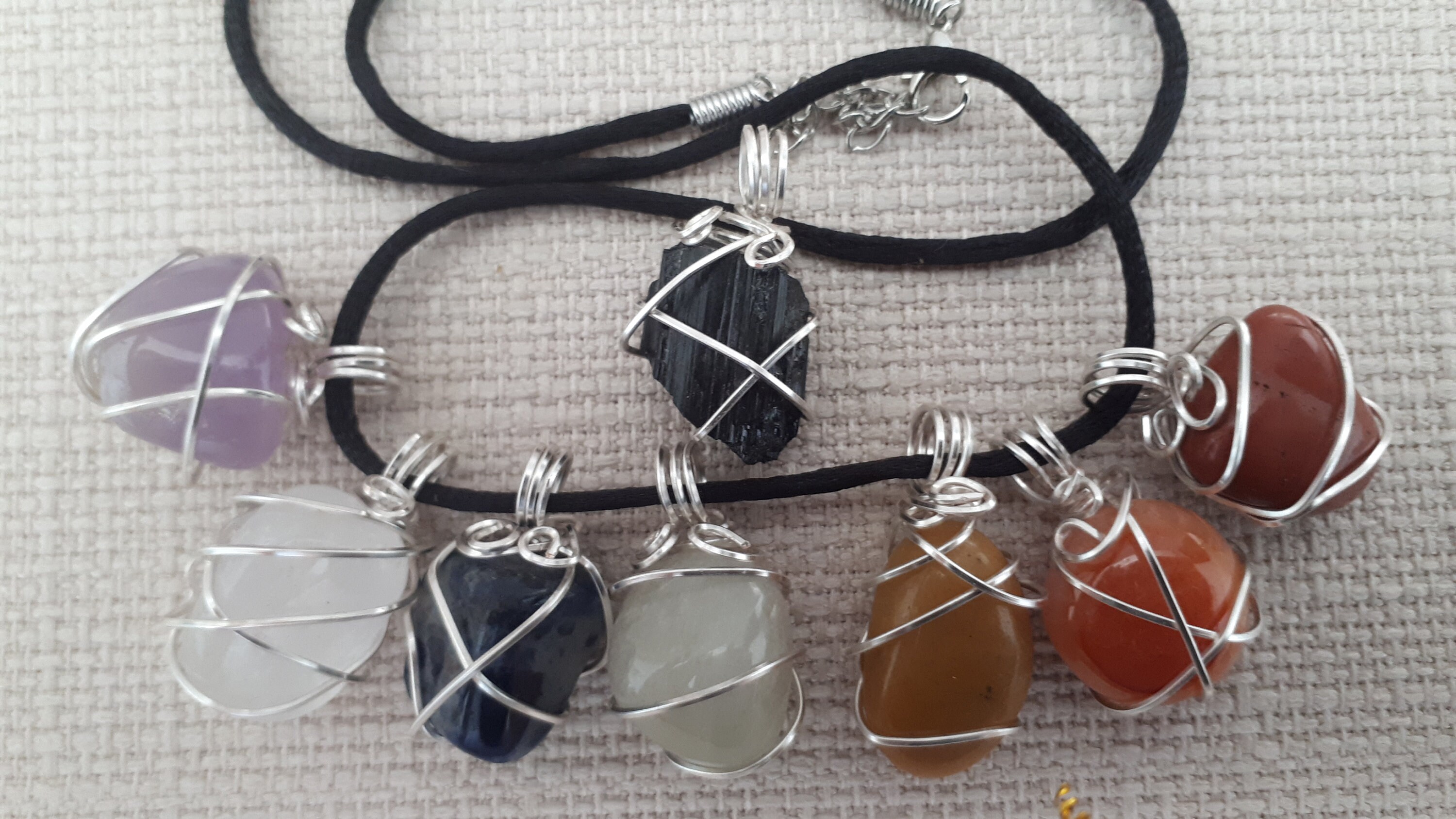 Chakra Stones A Set of Chakra Pendants with Necklace | Etsy