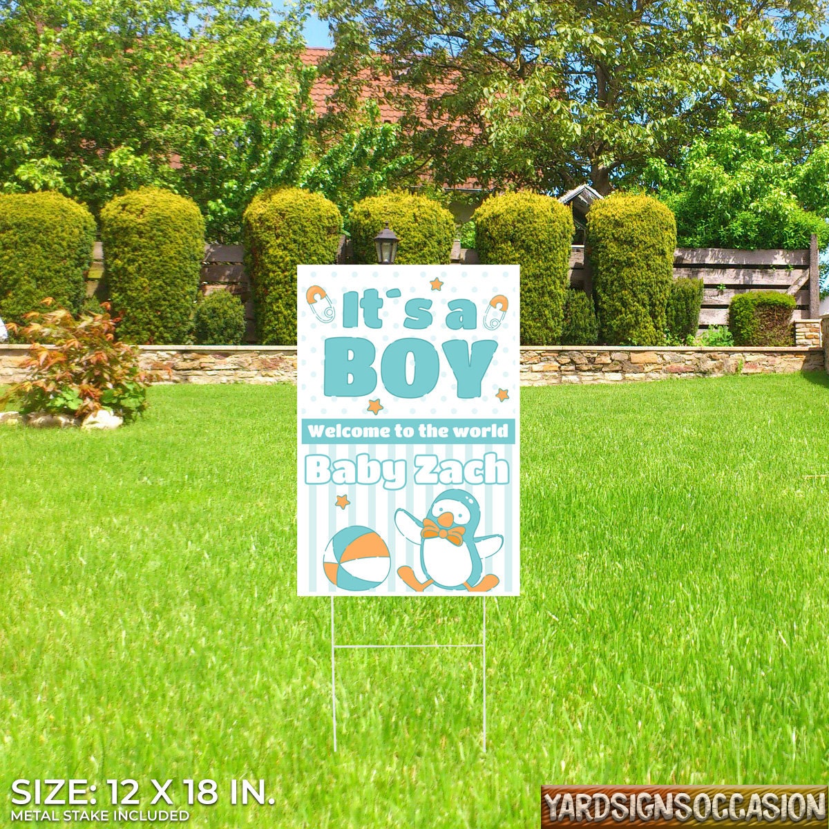 Cute Baby Shower Yard Sign for Baby Boy Personalize Baby Boy Etsy Canada