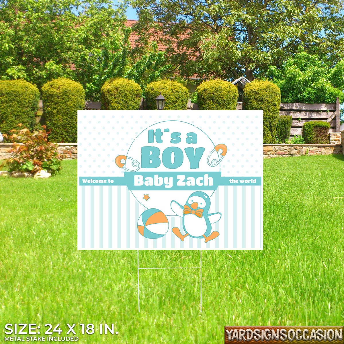Cute Baby Shower Yard Sign for Baby Boy Personalize Baby Boy Etsy Canada