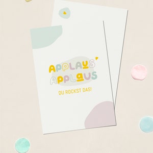 Postkarte "APPLAUS APPLAUS"