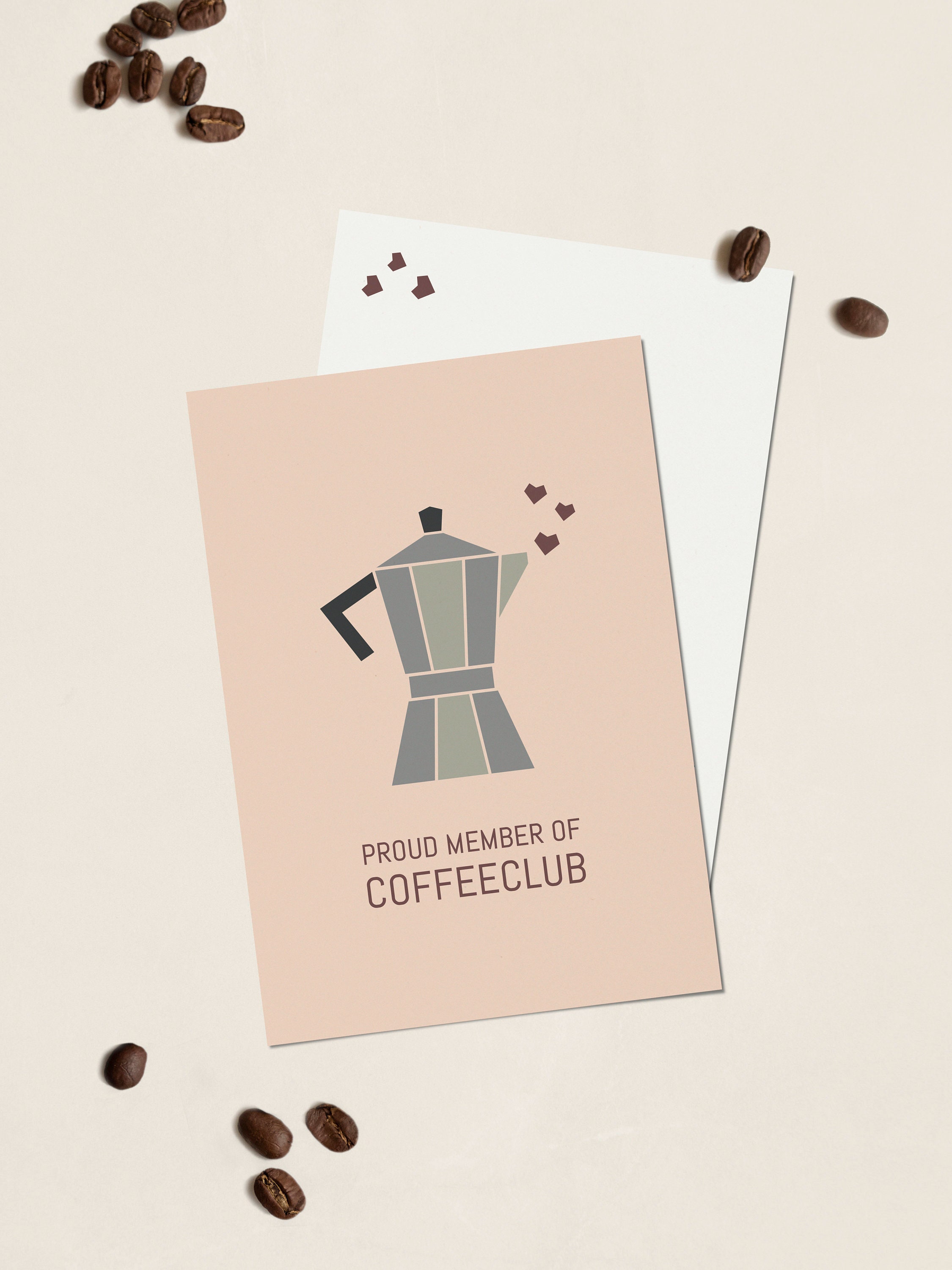 Postkarte Kaffee „Proud Member of COFFEE CLUB“