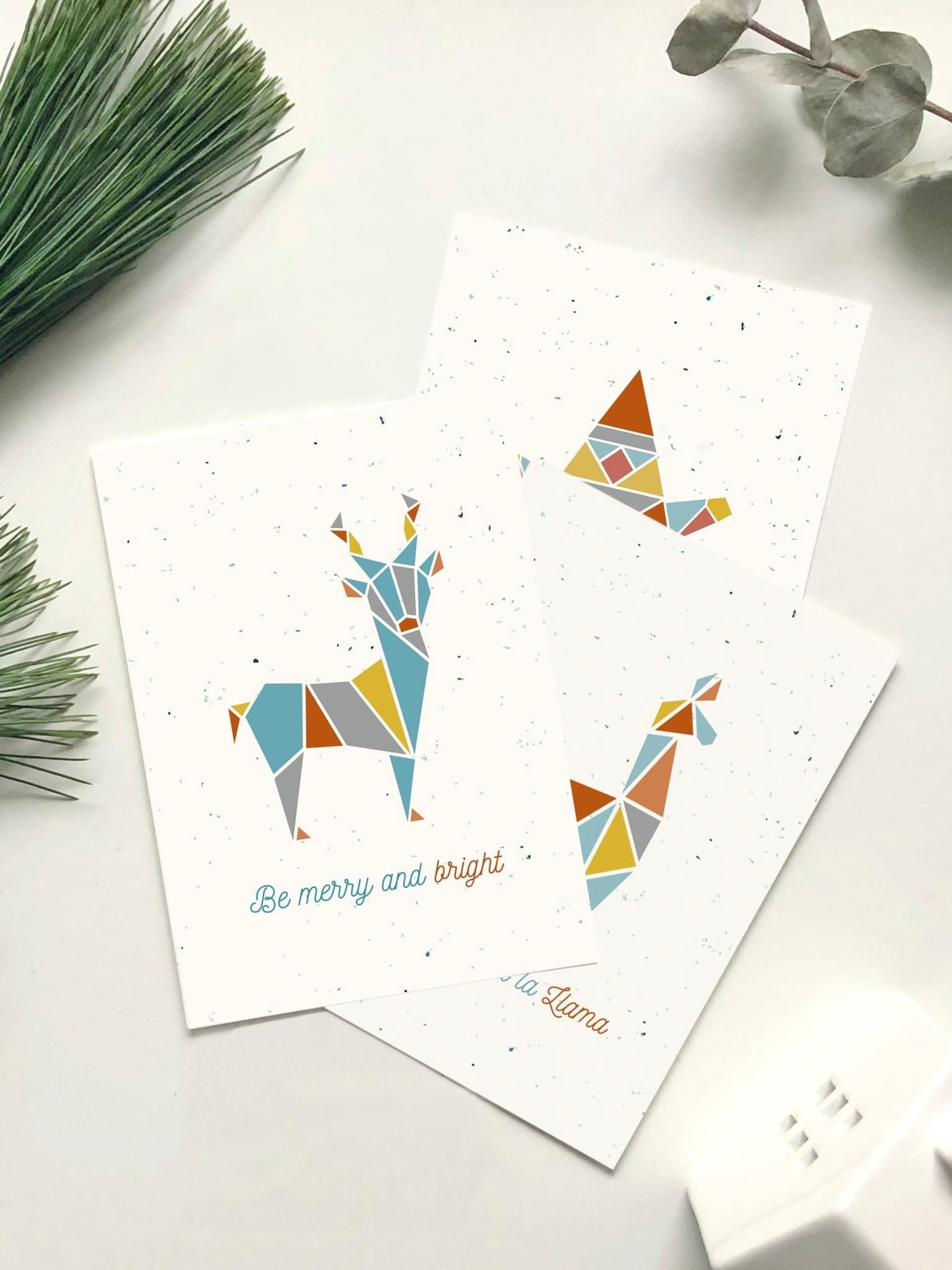 Postkarten Set „Weihnachten“, color blocking
