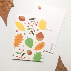 Postkarte Illustration - Herbstkonfetti