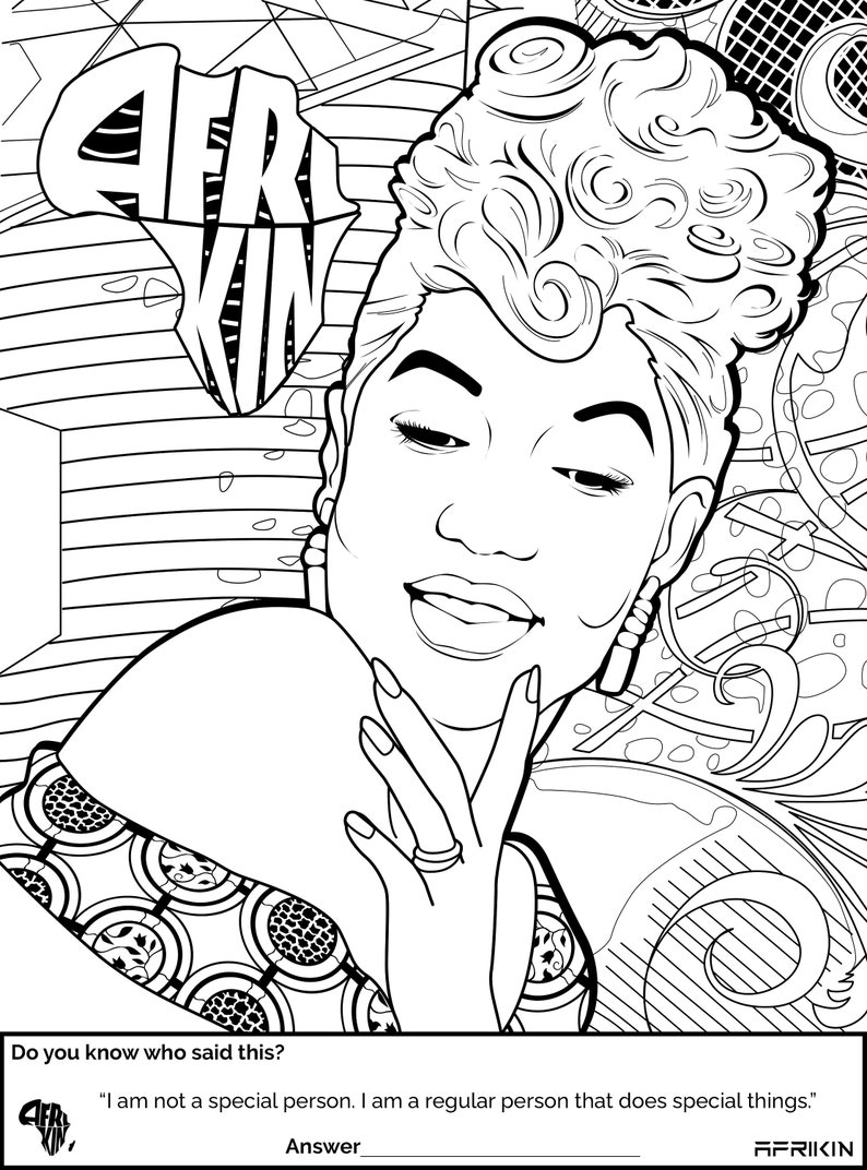Adult Coloring Page (instant Download), Printable Black African Icons ...