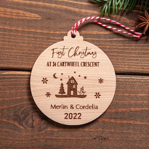 First Christmas in Our New Home, Christmas Ornament, Our First Home Christmas Ornament, New House Ornament, Unique Gift idea for Couple 2023 image 1