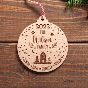 Family Christmas Bauble, Christmas Decoration, Personalised Tree Decoration, Family Christmas Ornament, Christmas 2023, First Family Xmas