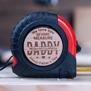 Personalised Tape Measure, Father's Day Gift, Gift for Him, Birthday Gift, Grandad Gift, Christmas Gift for him, Christmas Gift for Grandad