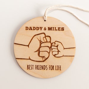 Father's Day Besties Personalised Hanging Decoration, Dad to Be Personalised Keepsake Gift, Daddy To Be, Besties Forever Daddy & Daughter