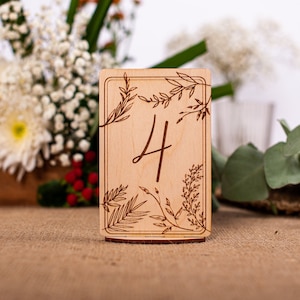 Wooden Table Number, Wedding Table Decoration, Personalised Table Number, Wedding Reception Table Card, Table Number, Wedding, Wedding Decor